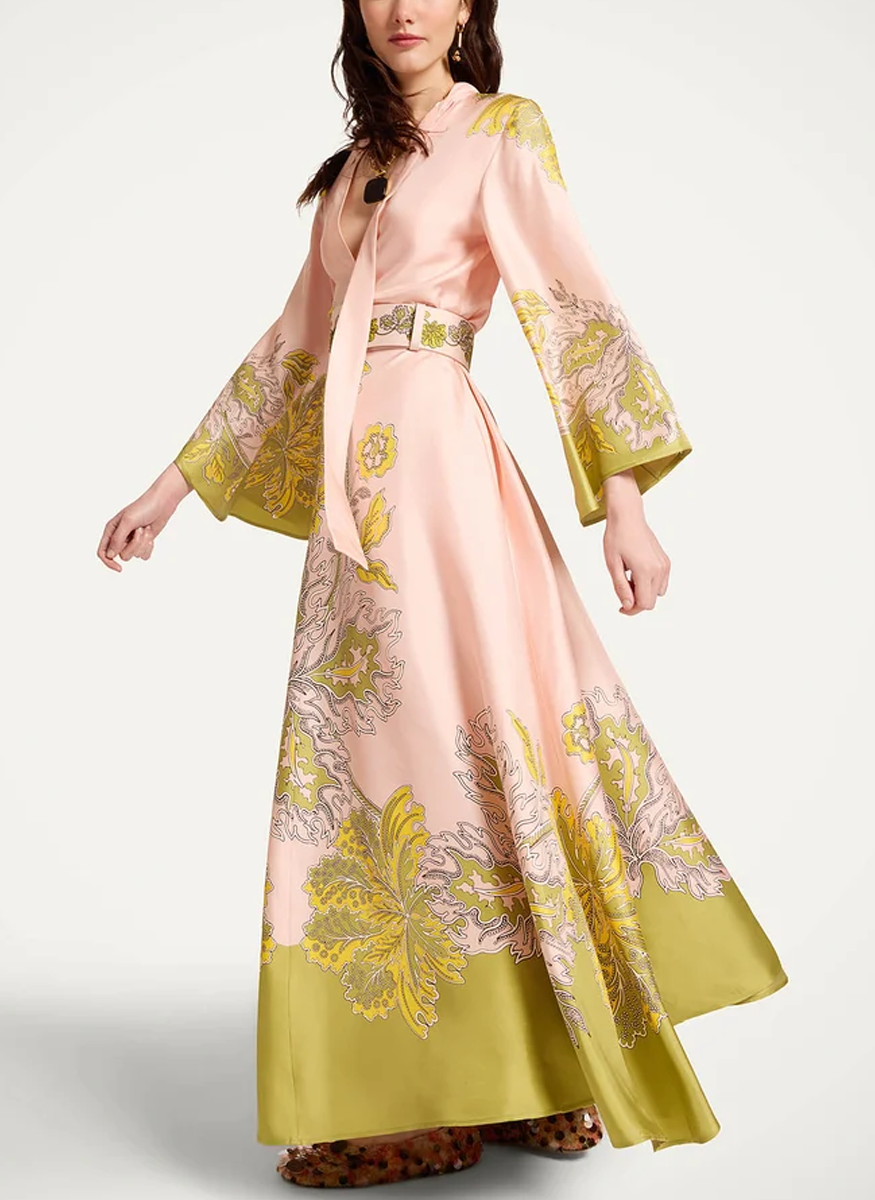 Magnifico Dress in Swathe Placée Pink in Silk Twill