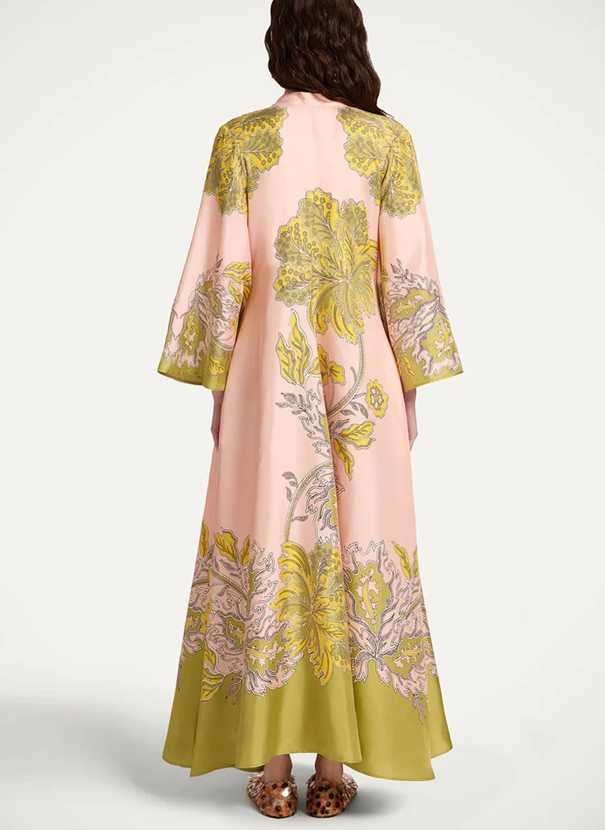 Magnifico Dress in Swathe Placée Pink in Silk Twill - La DoubleJ