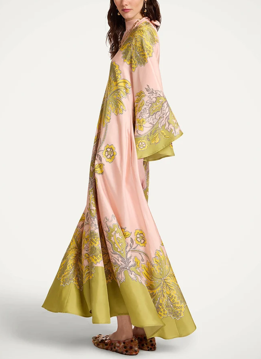 Magnifico Dress in Swathe Placée Pink in Silk Twill - La DoubleJ