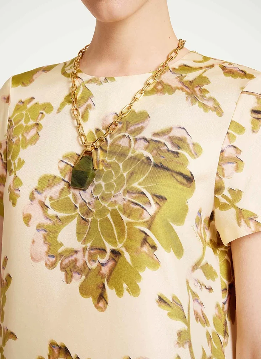 Swing Dress Ombré Placée with Feathers - La DoubleJ