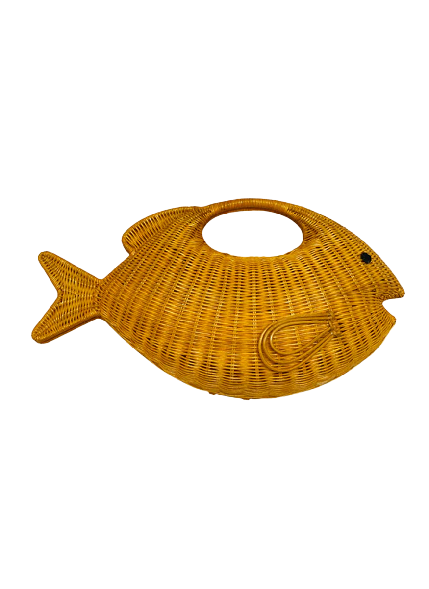 Daniel Fish Wicker Clutch