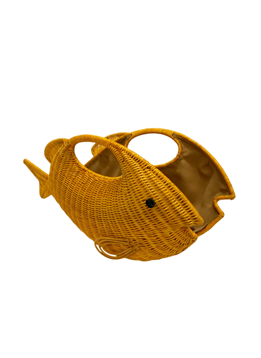 Daniel Fish Wicker Clutch - Serpui