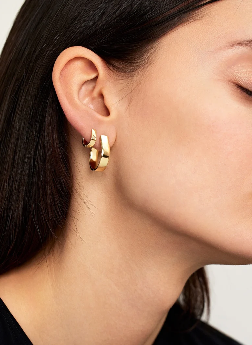 Honey Hoops, Medium, Gold