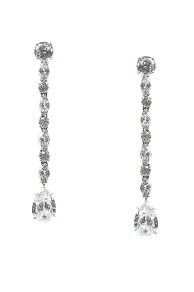 Long Pear Drop Earrings