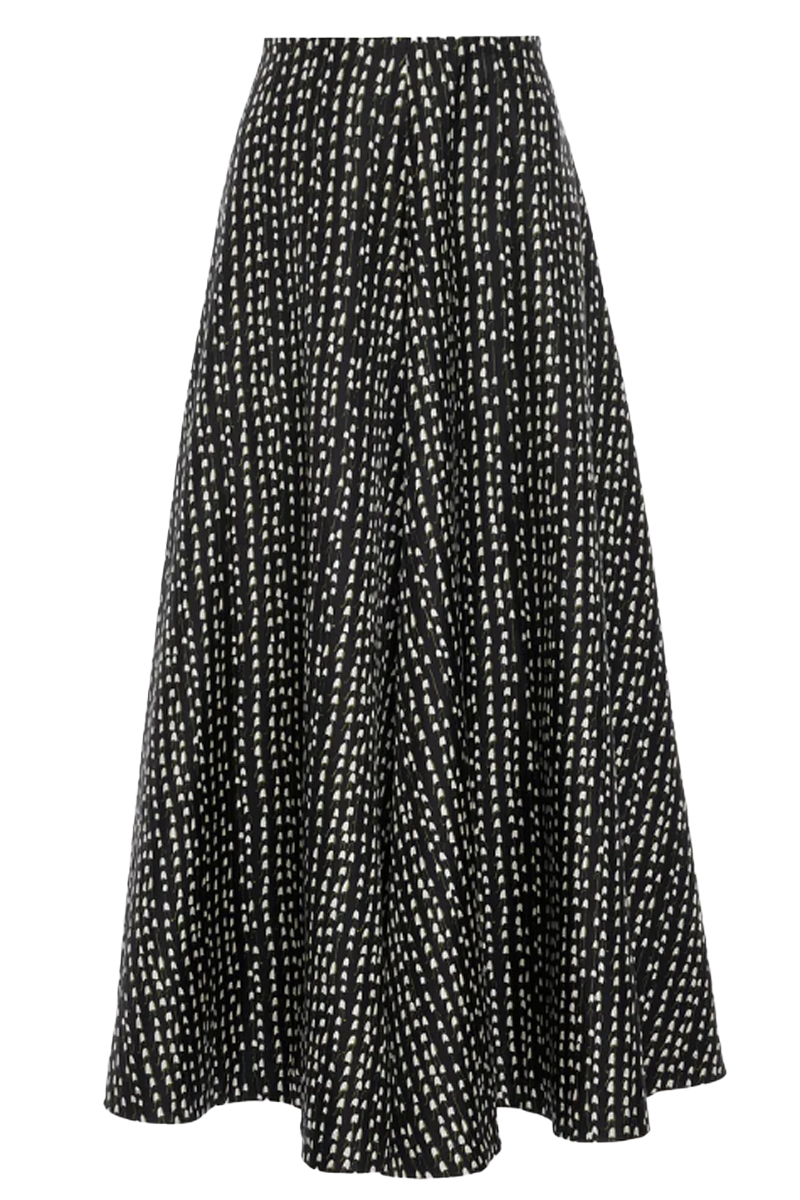 Varda Silk Skirt in Black Bluebell
