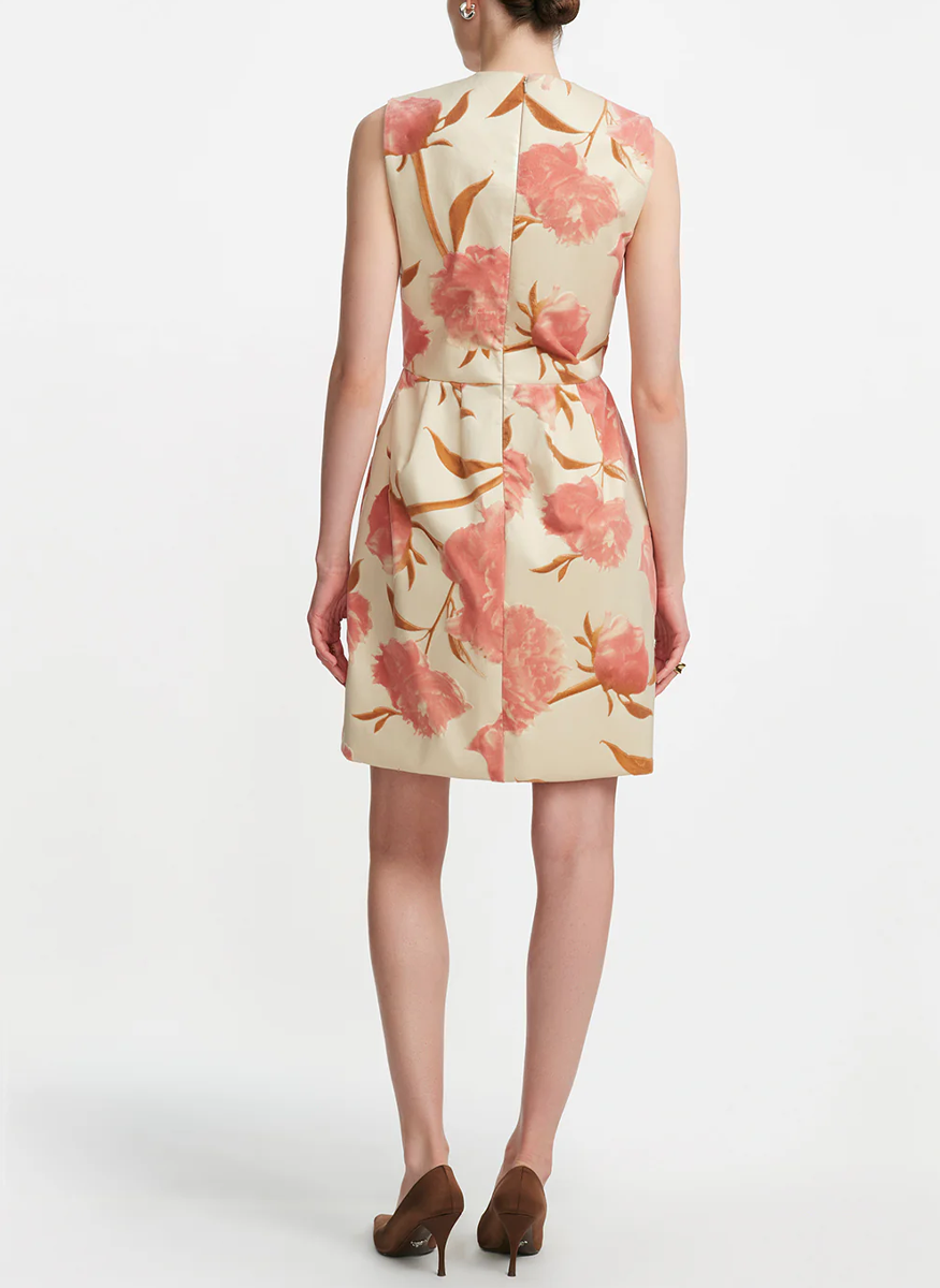 Floral Velvet Sleeveless Mini Dress - Lela Rose