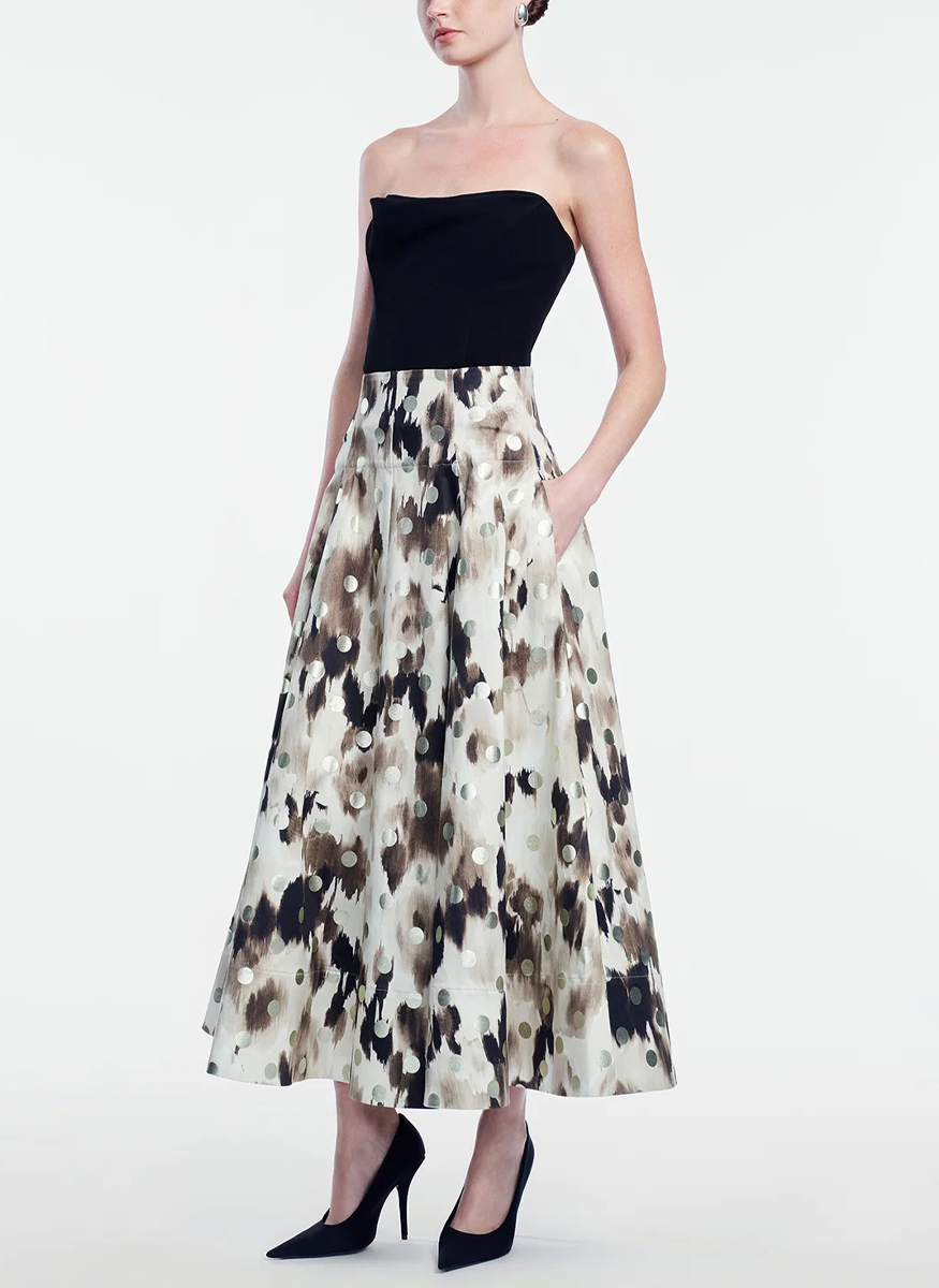 Ikat Polka Dot Parker Skirt - Lela Rose