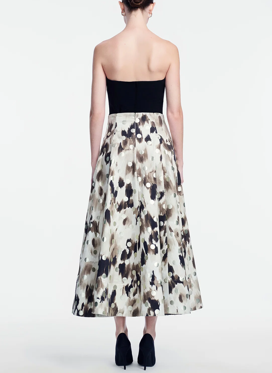 Ikat Polka Dot Parker Skirt - Lela Rose