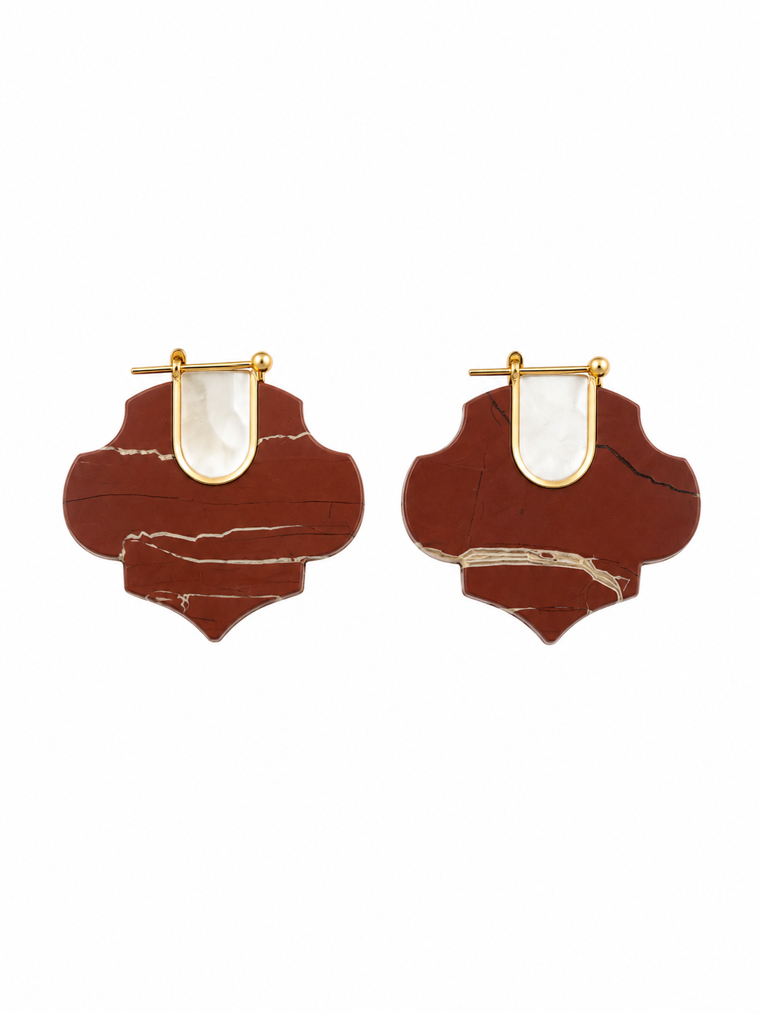 Damask Red Jasper Earrings