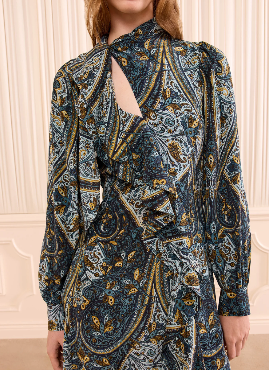 Sabrina Long Sleeve Silk Dress - Ulla Johnson