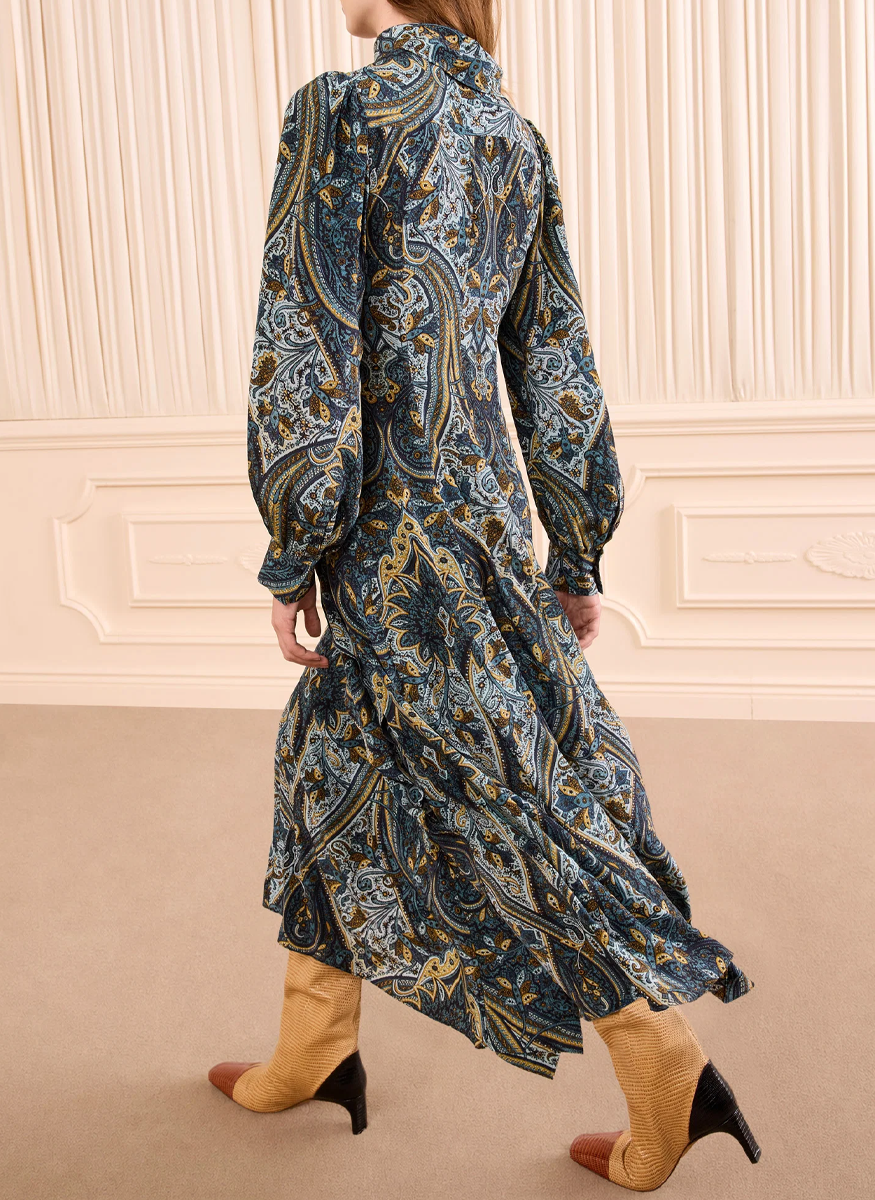 Sabrina Long Sleeve Silk Dress - Ulla Johnson