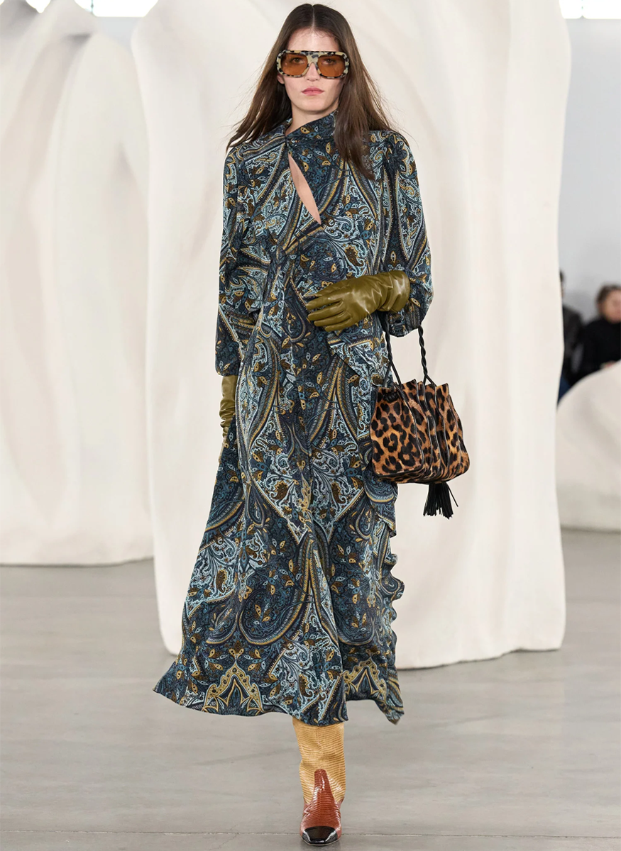 Sabrina Long Sleeve Silk Dress