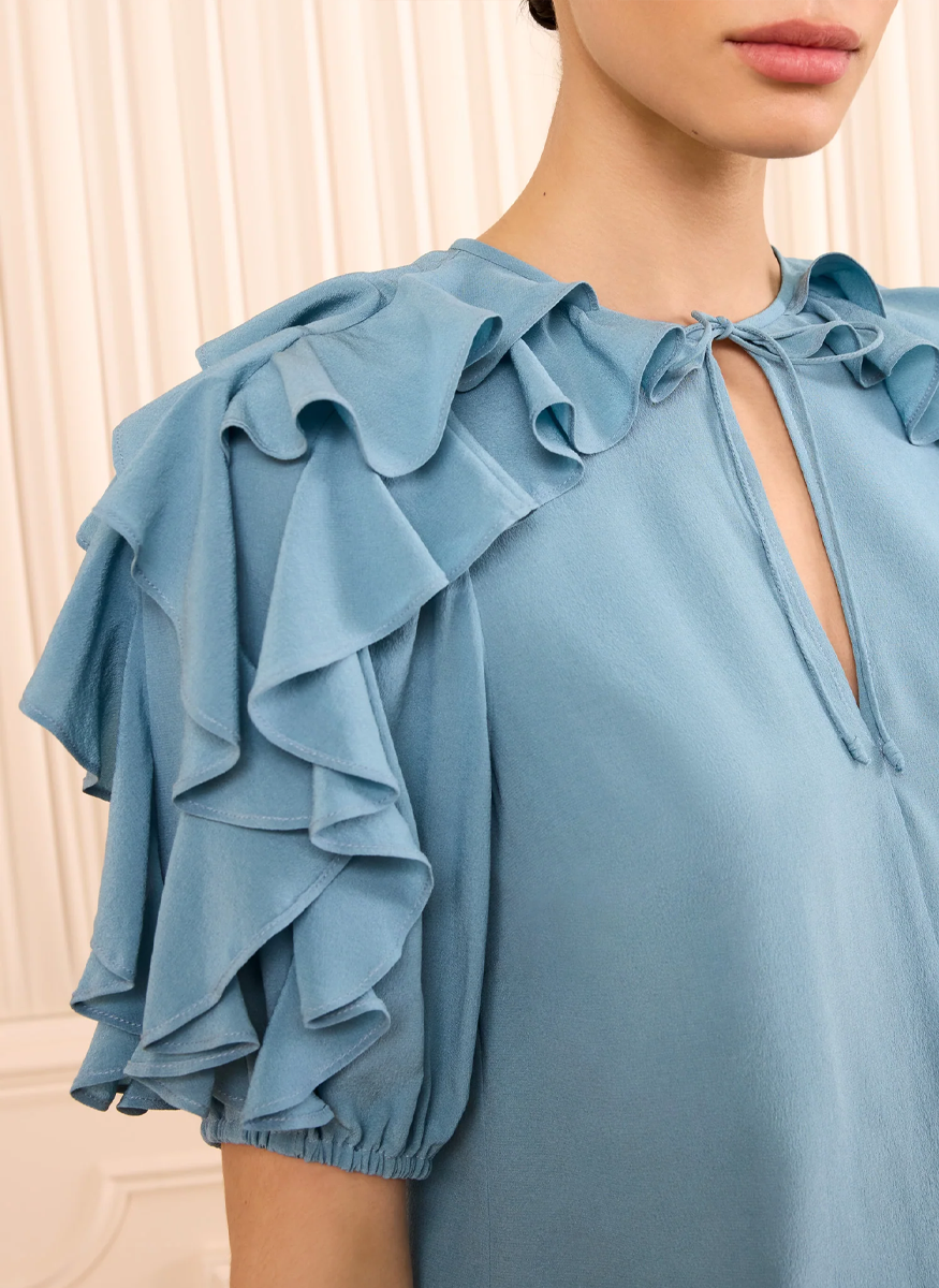 Josephine Short Sleeve Silk Top - Ulla Johnson