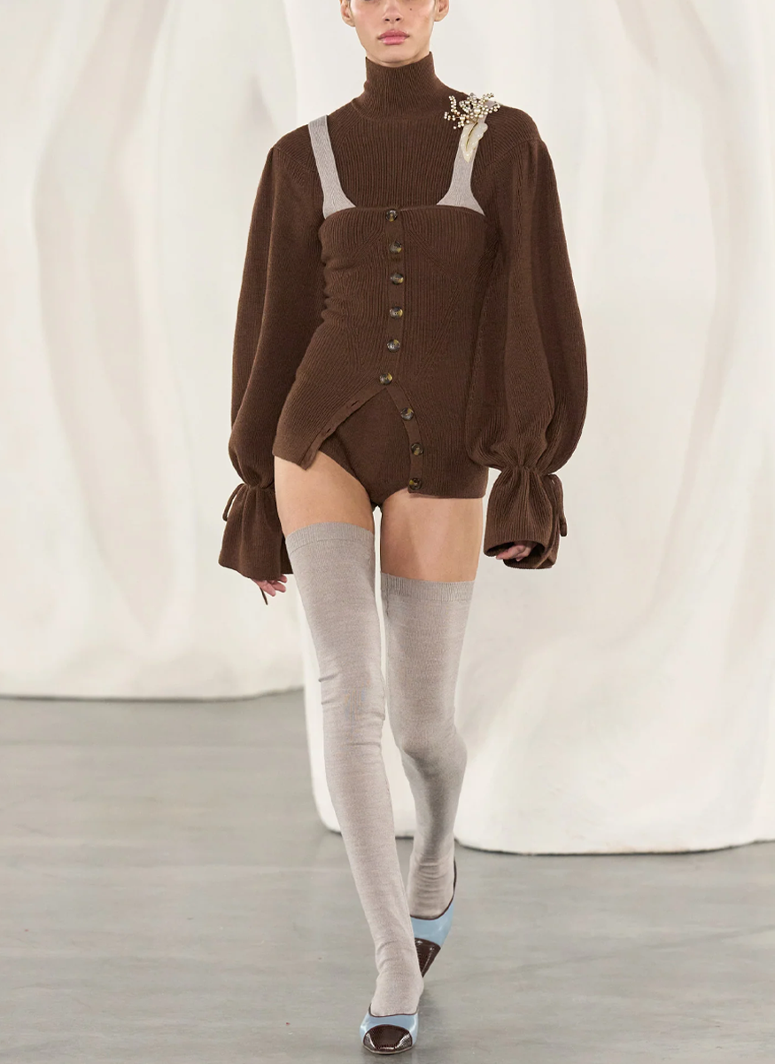 Camille Knit Pullover in Clove - Ulla Johnson