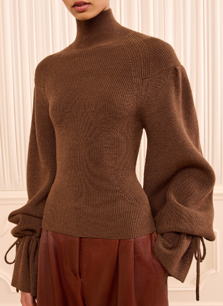 Camille Knit Pullover in Clove - Ulla Johnson
