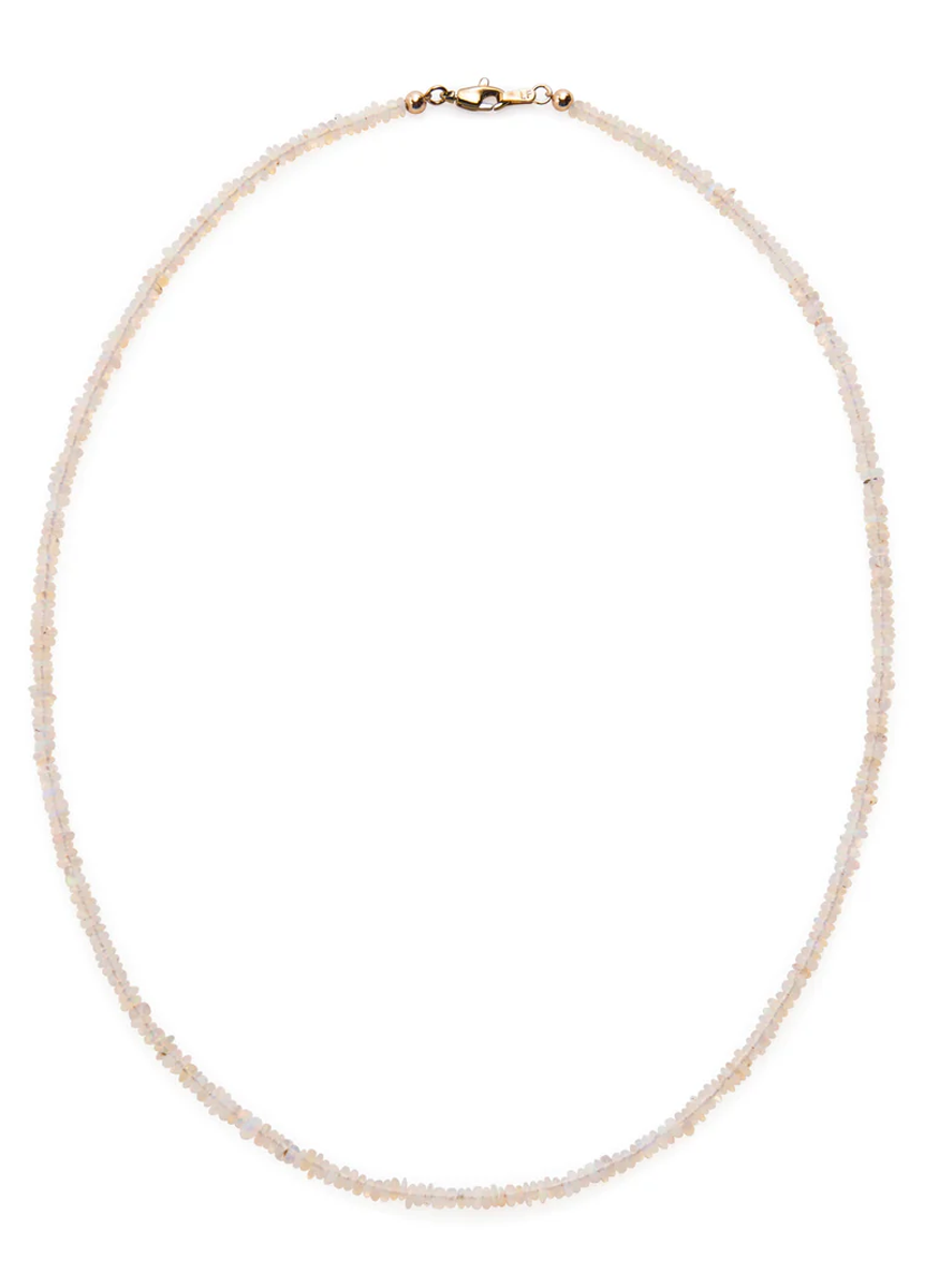 Tiny Opal Necklace, 18