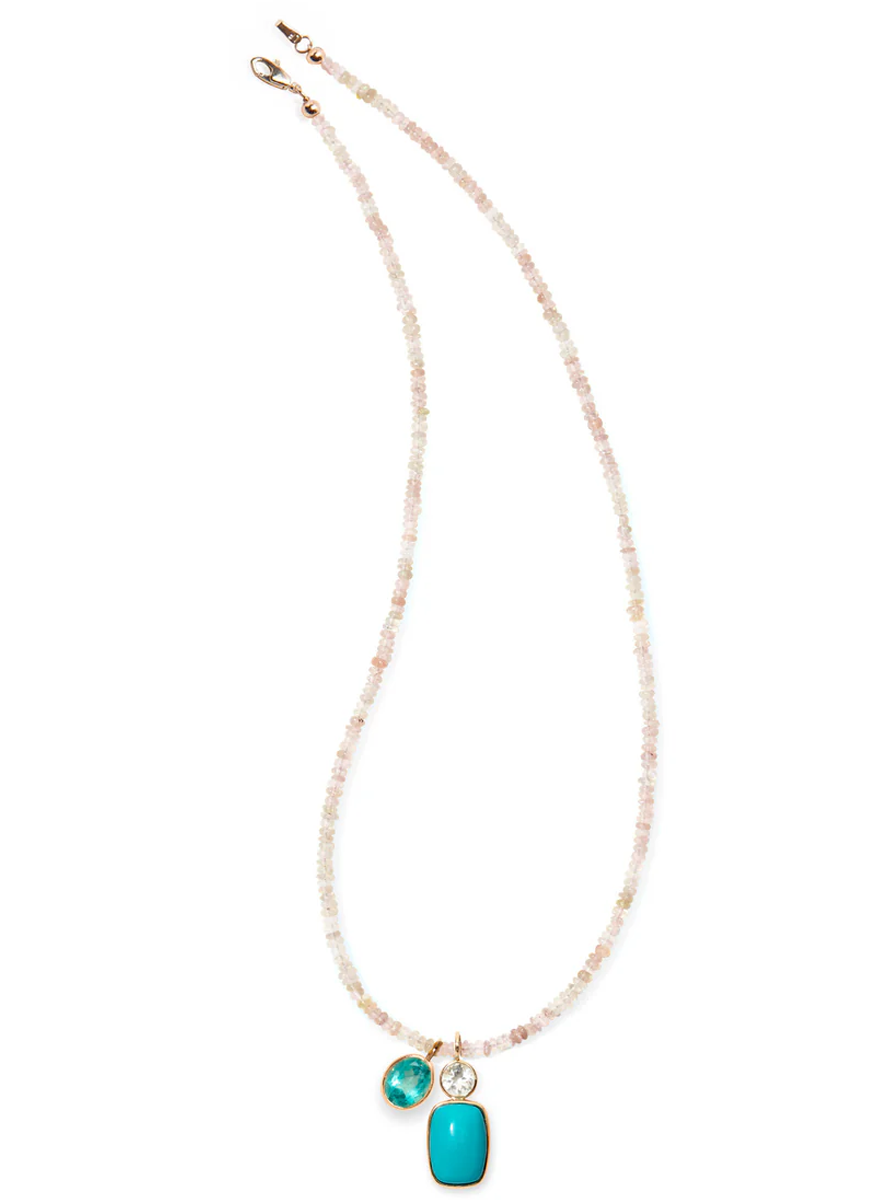 Tiny Opal Necklace, 18", 14K Gold