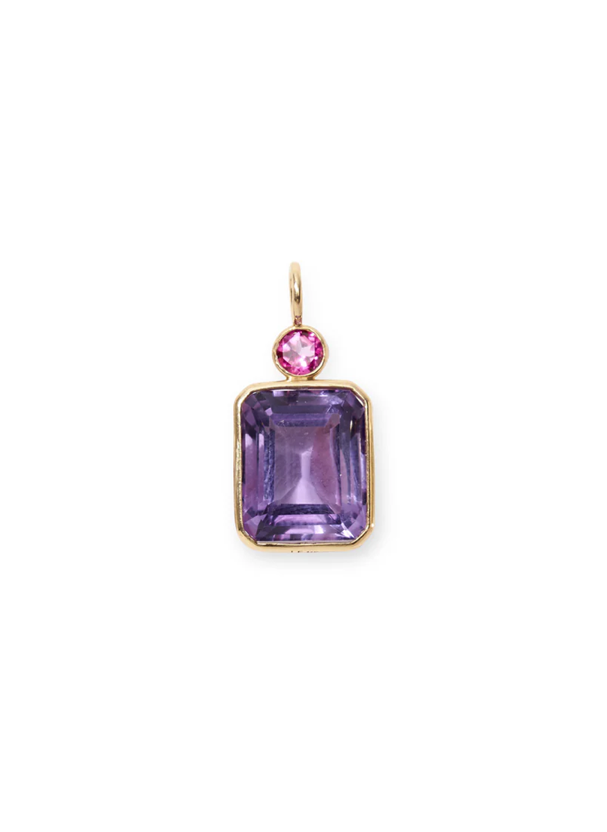 Pink Topaz & Pink Amethyst Charm