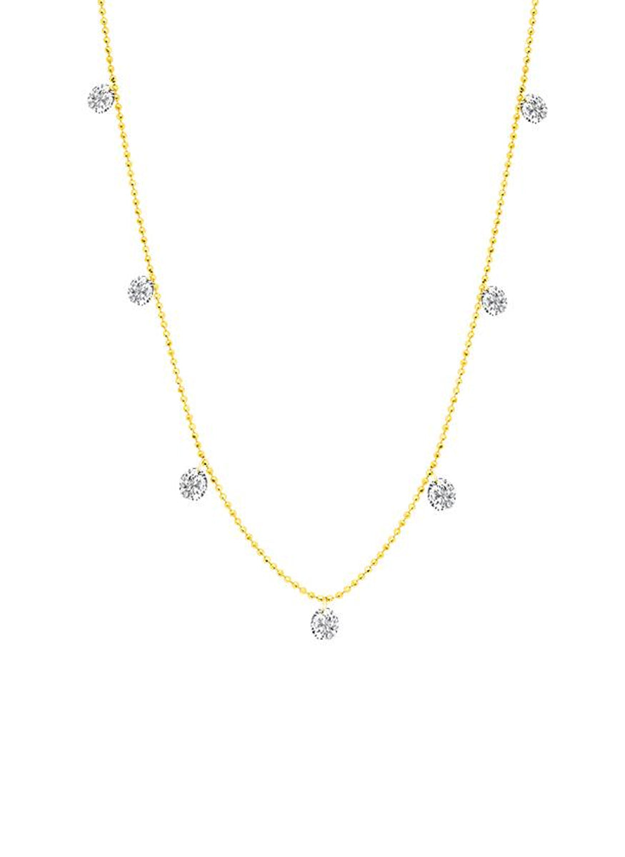 Small Floating Diamond Necklace