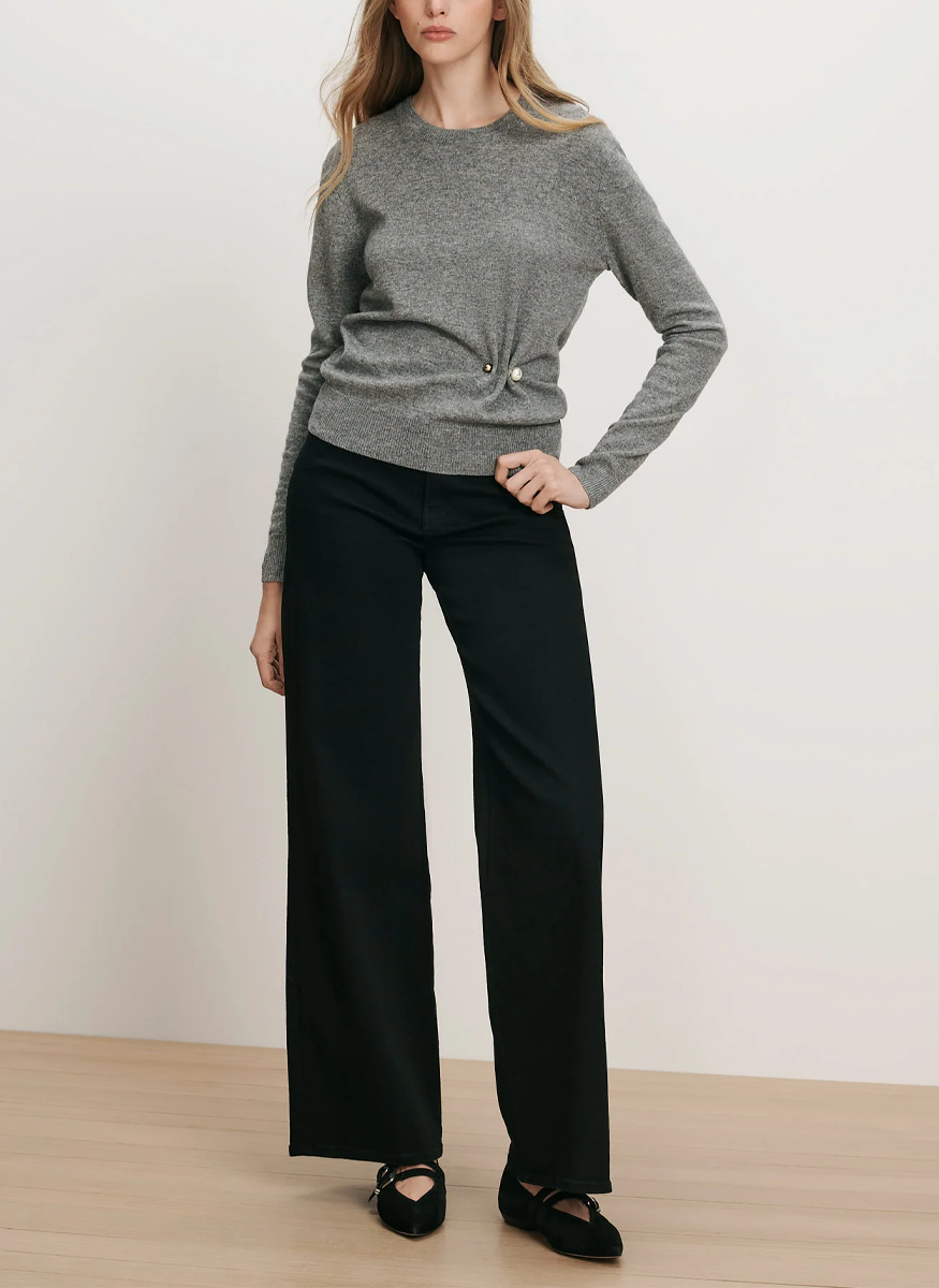 Frankie Brooch Pullover - Veronica Beard
