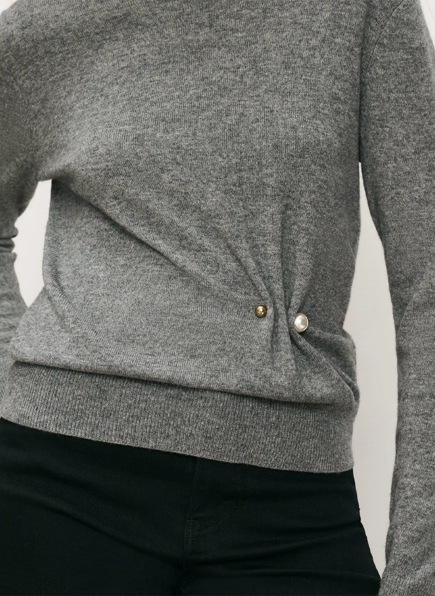 Frankie Brooch Pullover - Veronica Beard