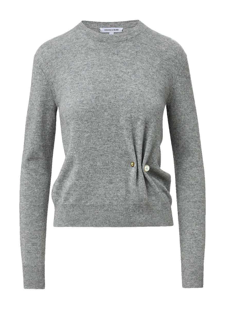 Frankie Brooch Pullover - Veronica Beard