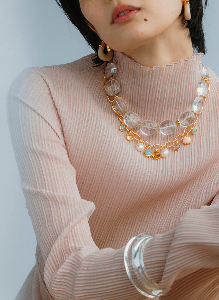 Mini Organic Hoops in Dove - Lizzie Fortunato