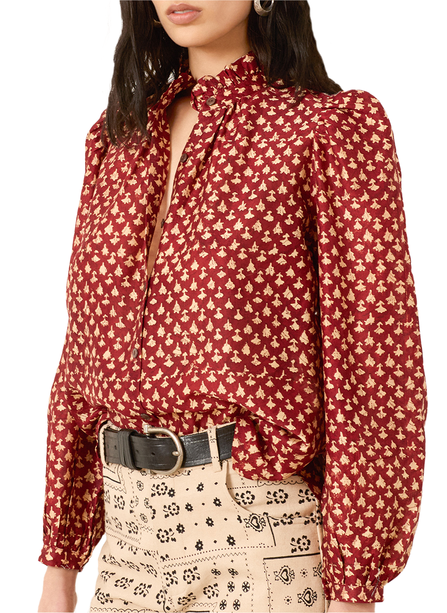 Annabel Mahogany Butti Shirt - Alix of Bohemia