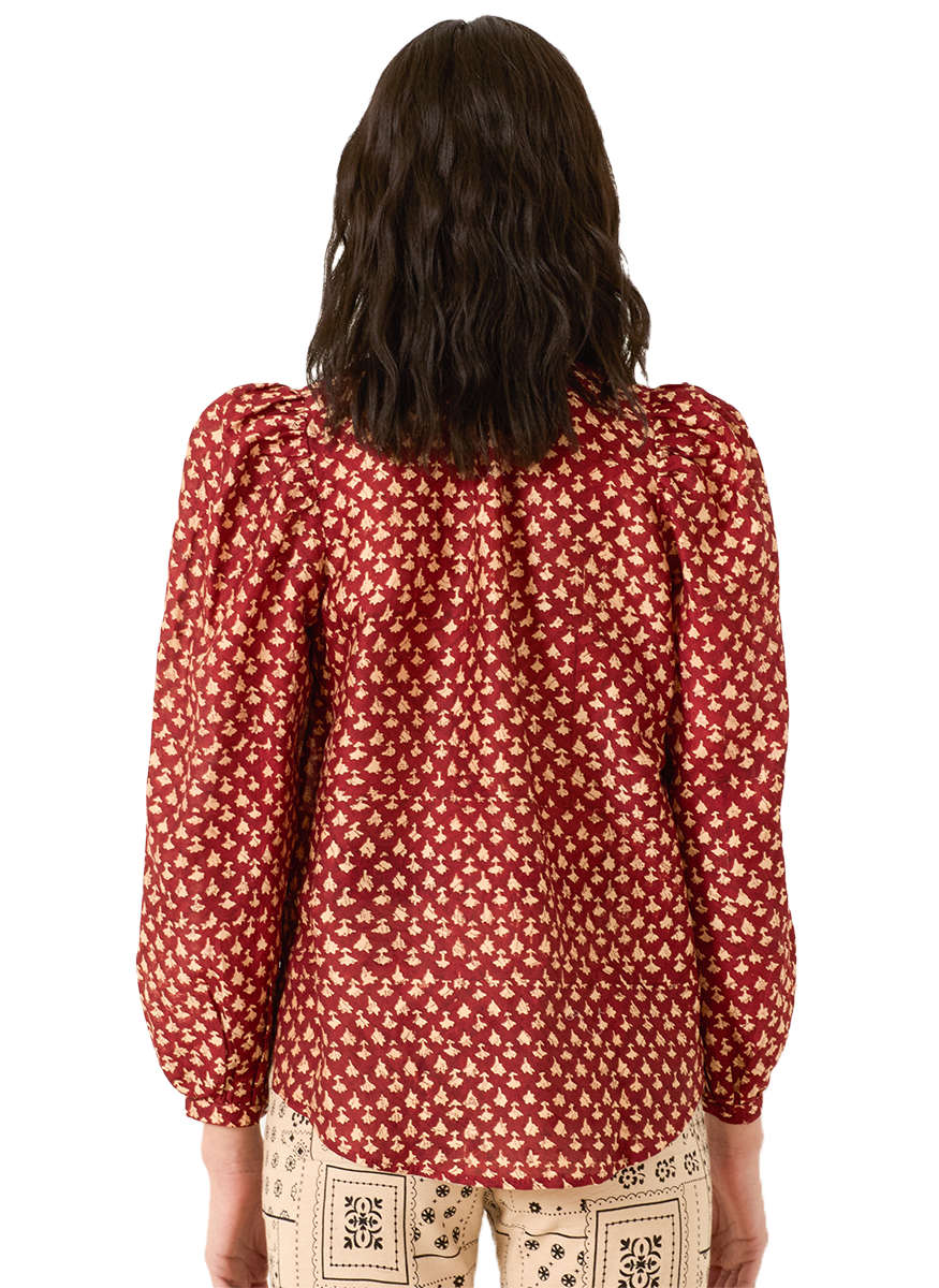 Annabel Mahogany Butti Shirt - Alix of Bohemia
