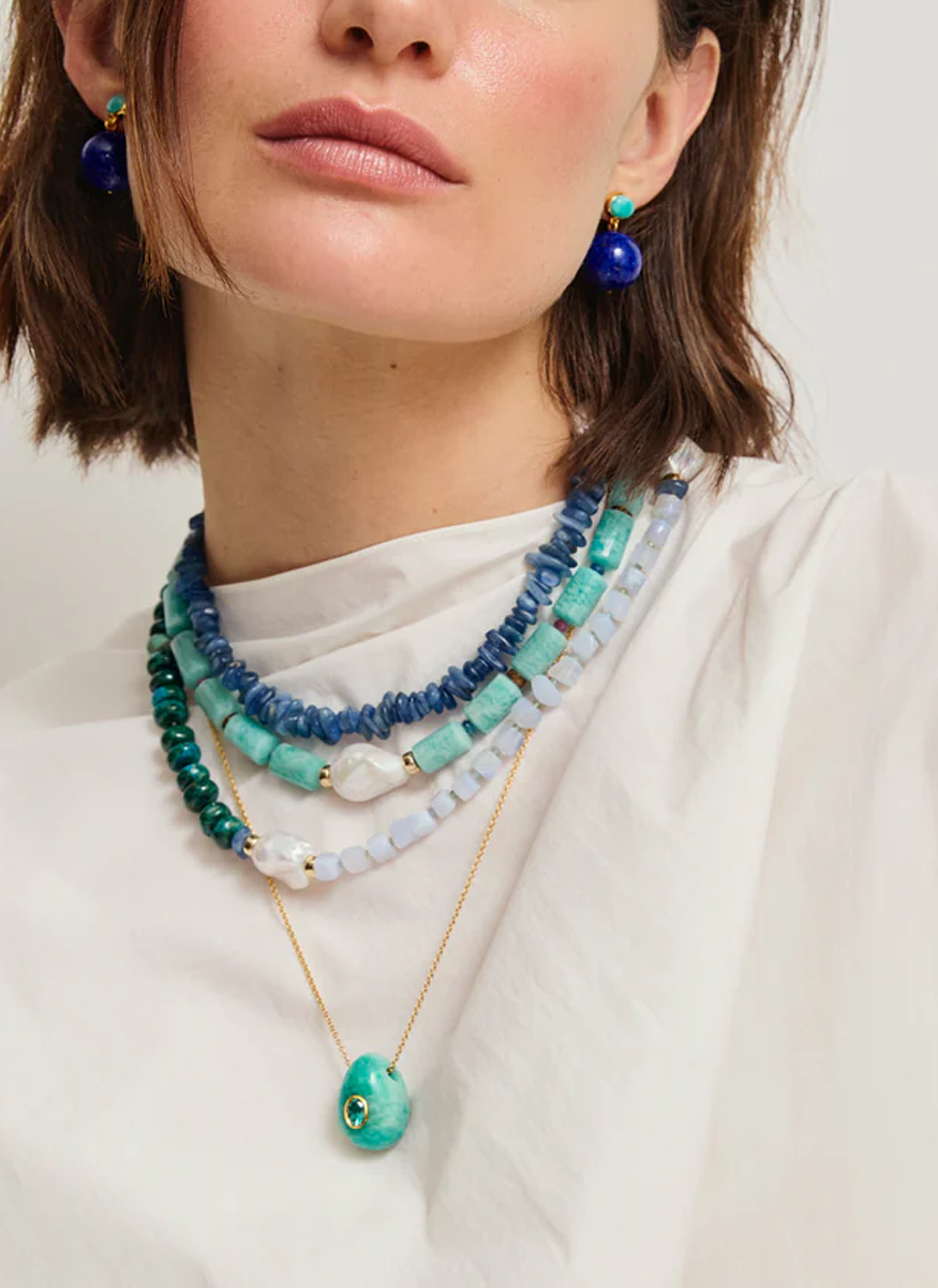 Cabana Necklace, Peacock