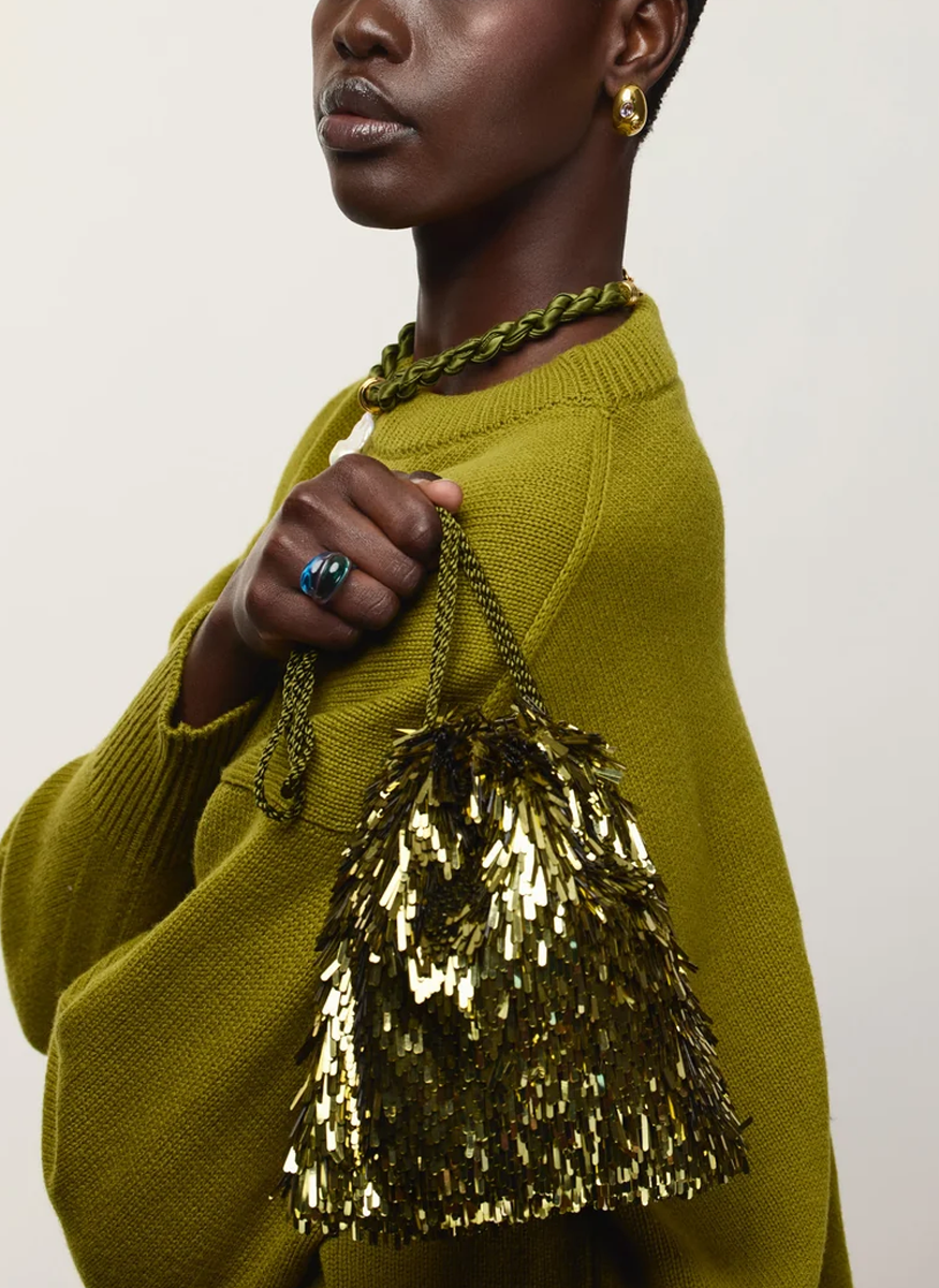 Woven Collar In Olive Branch - Lizzie Fortunato