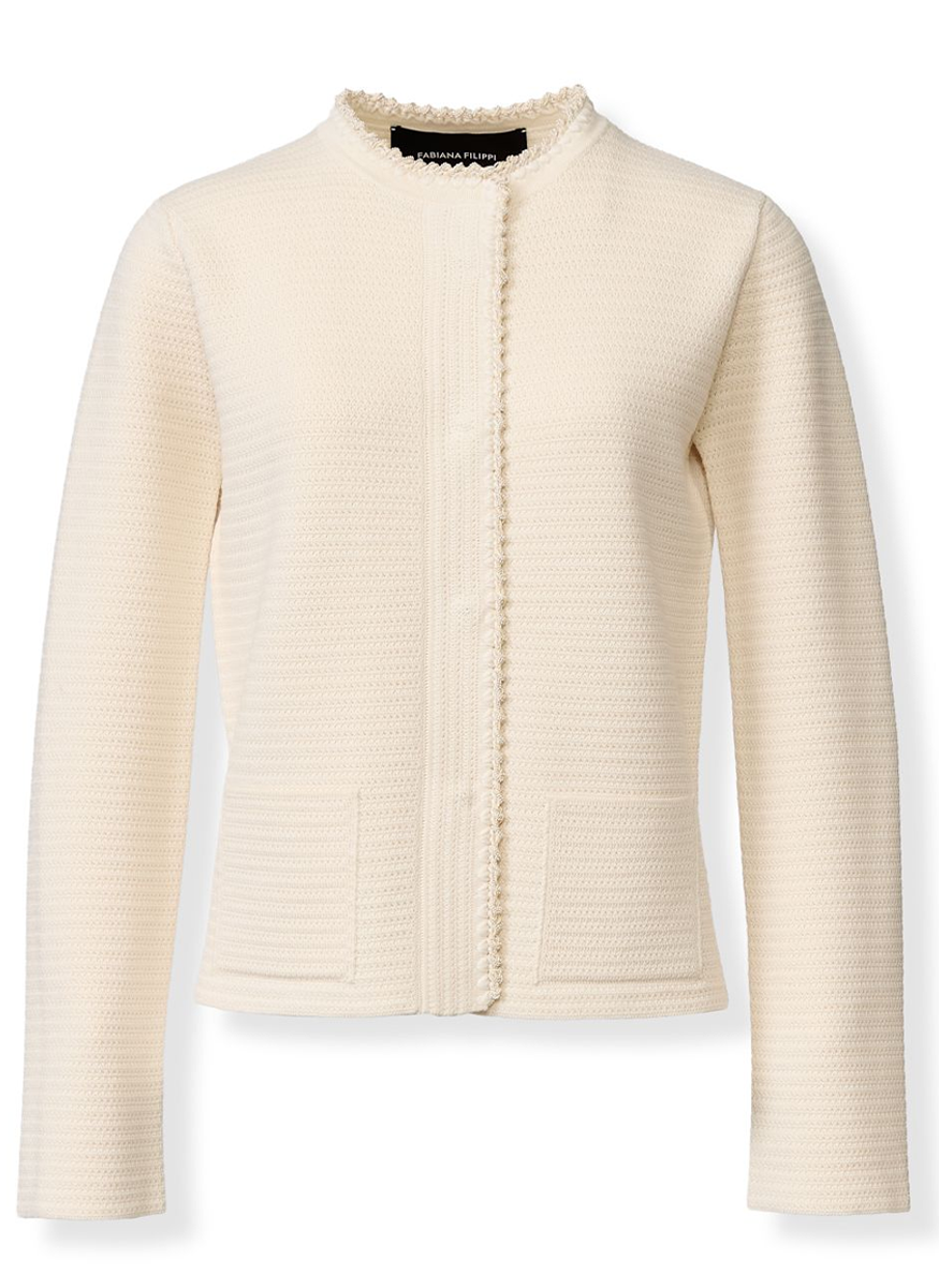 Cotton Wool Crew Neck Jacket