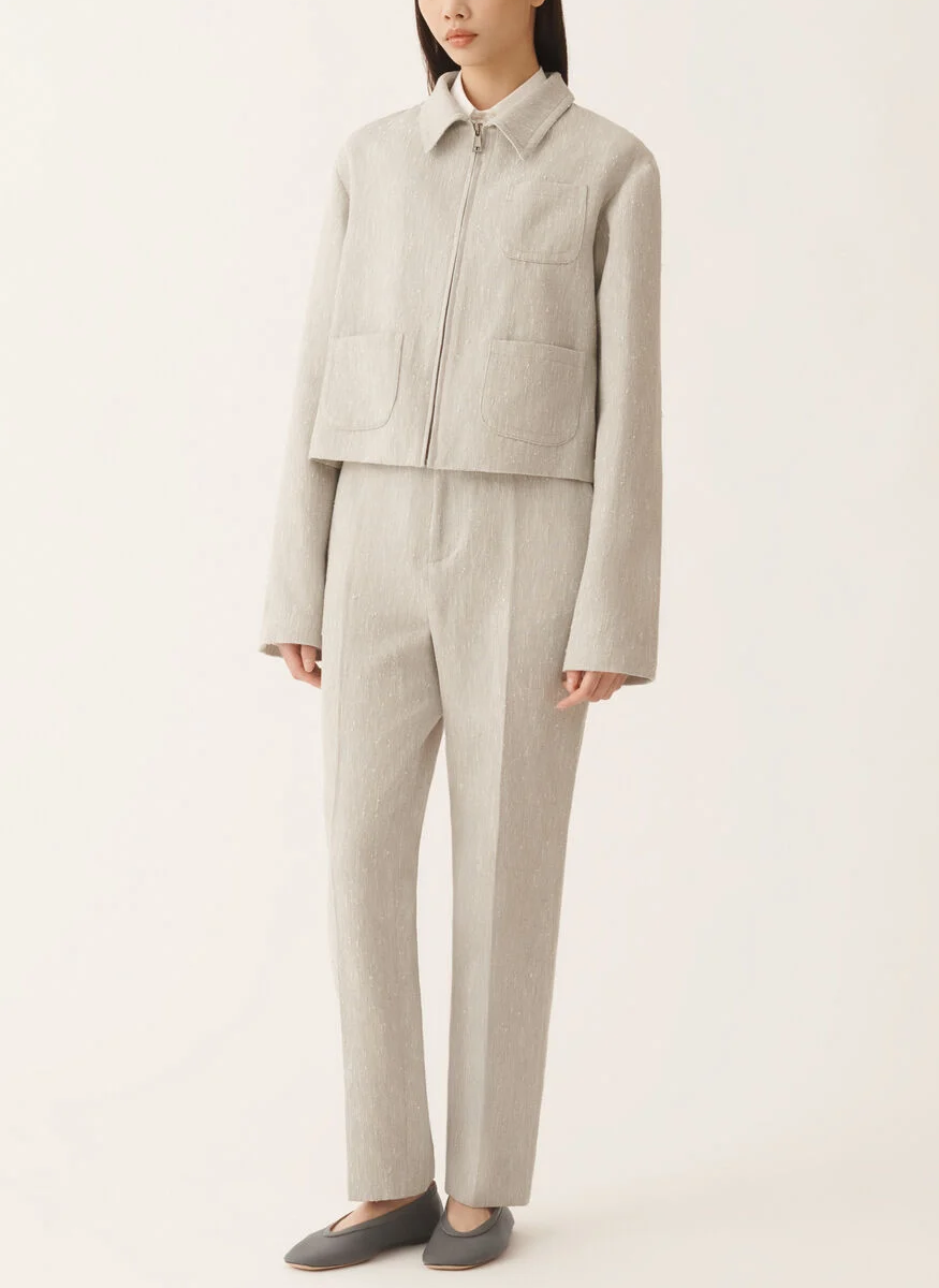 Boxy Jacket in Drop Fil Coupé Tailoring - Fabiana Filippi