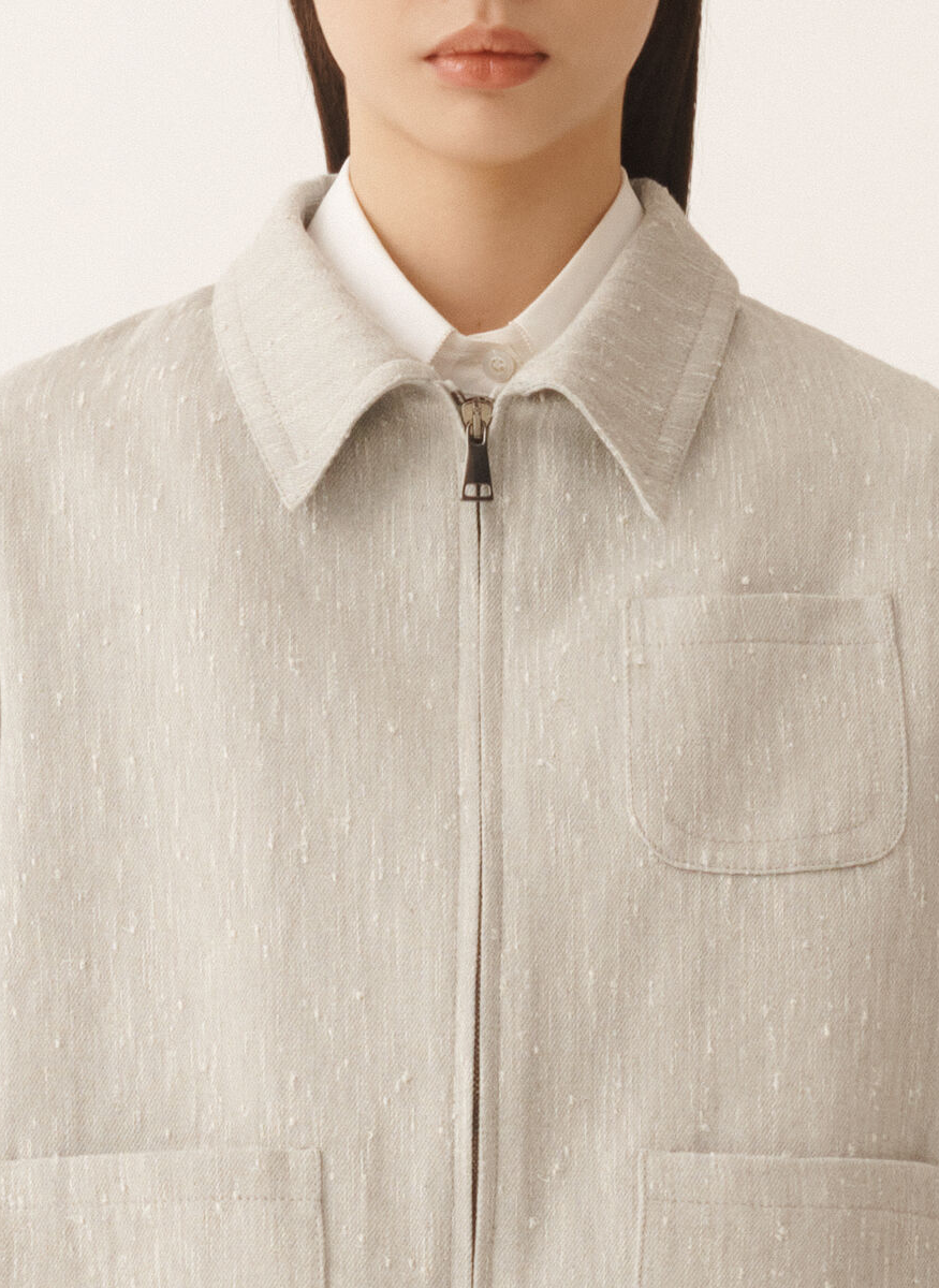 Boxy Jacket in Drop Fil Coupé Tailoring - Fabiana Filippi