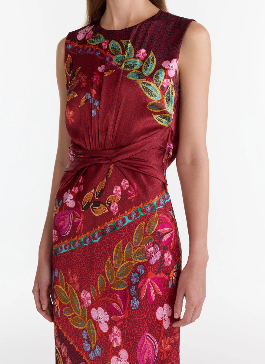 Gwen Dress in Garnet Terrazzo - Saloni