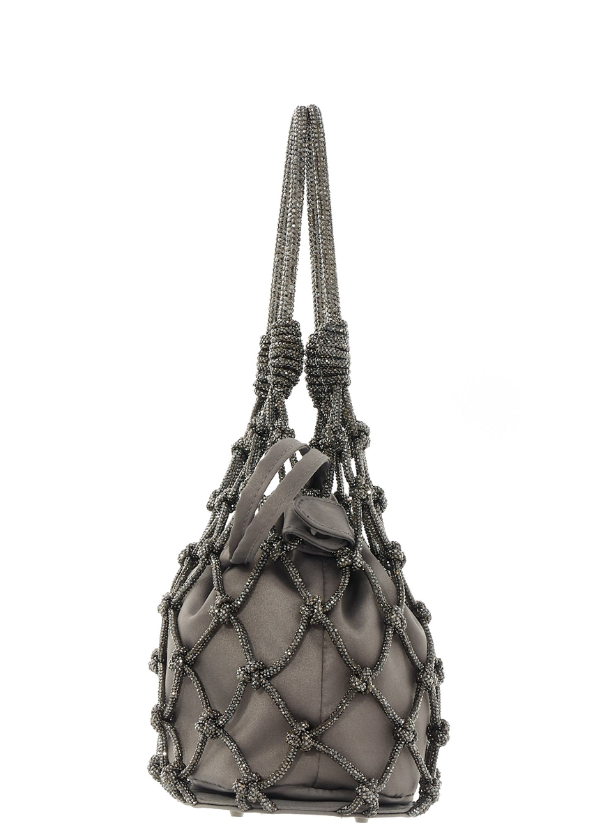 Sparkle Net Pouch in Hematite