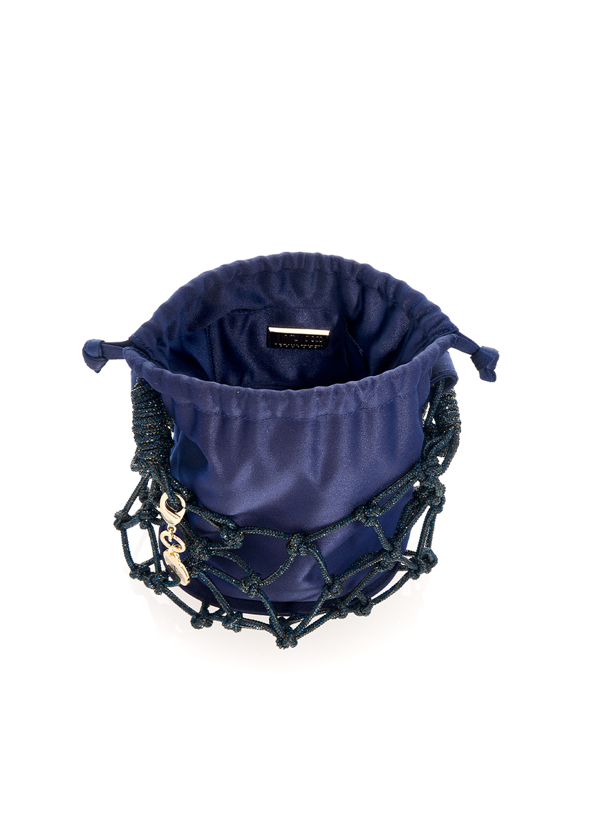 Sparkle Net Pouch in Navy