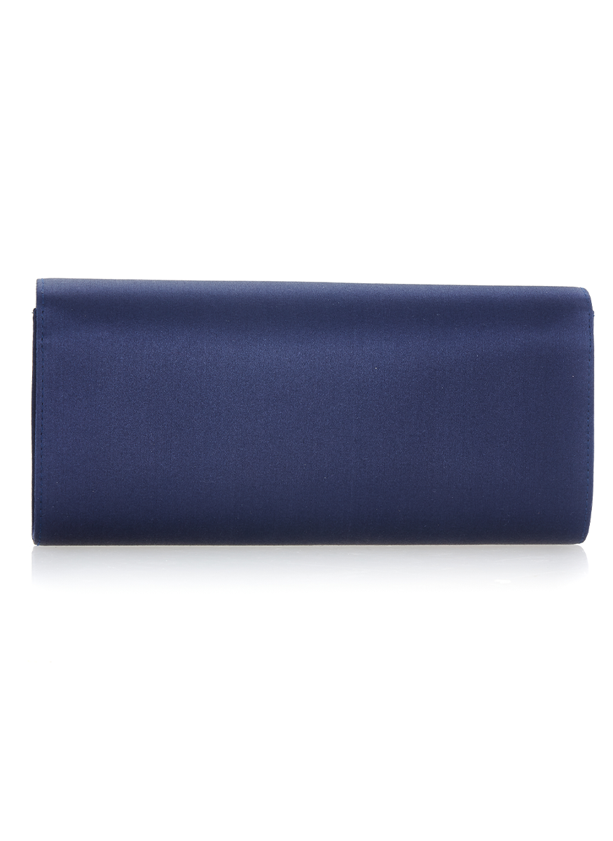 Perry Satin Clutch in Navy - Judith Leiber Couture