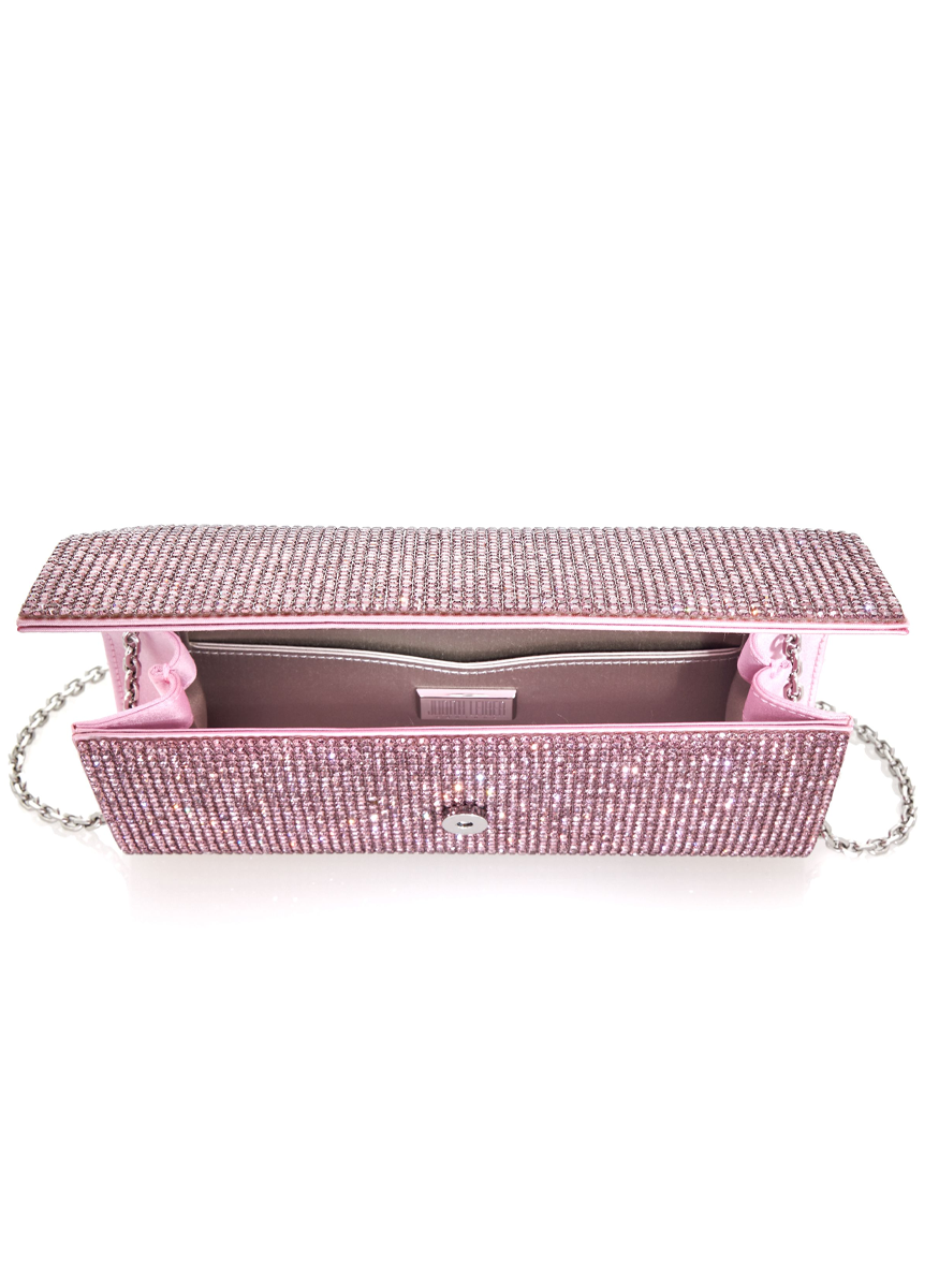 Perry Crystal Clutch in Amethyst - Judith Leiber Couture