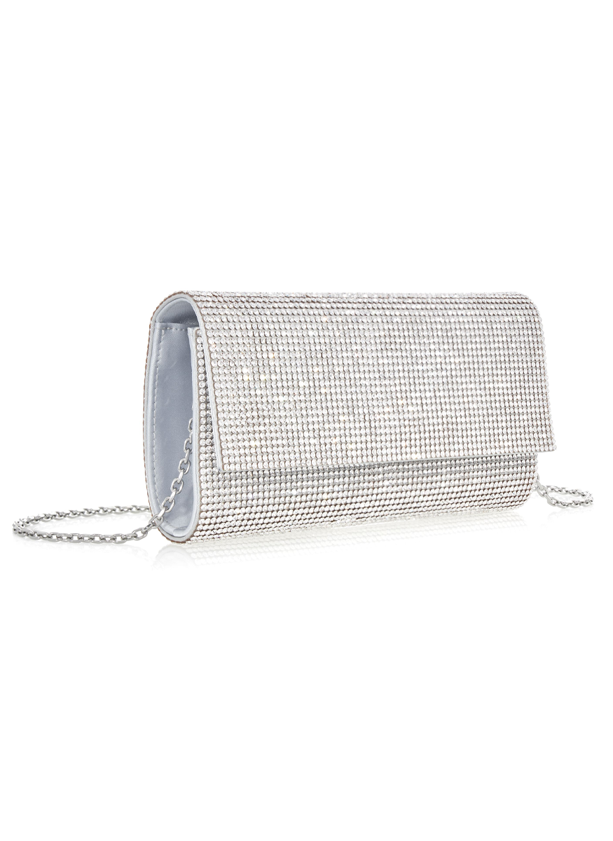Perry Fullbead Crystal Clutch in Rhine