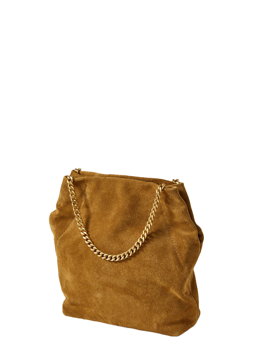 Small Suede Slouch Shoulder Bag - Veronica Beard