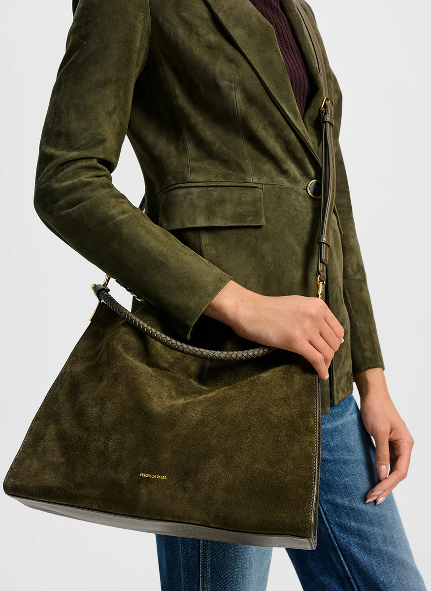 Suede Vida Shoulder Bag - Veronica Beard