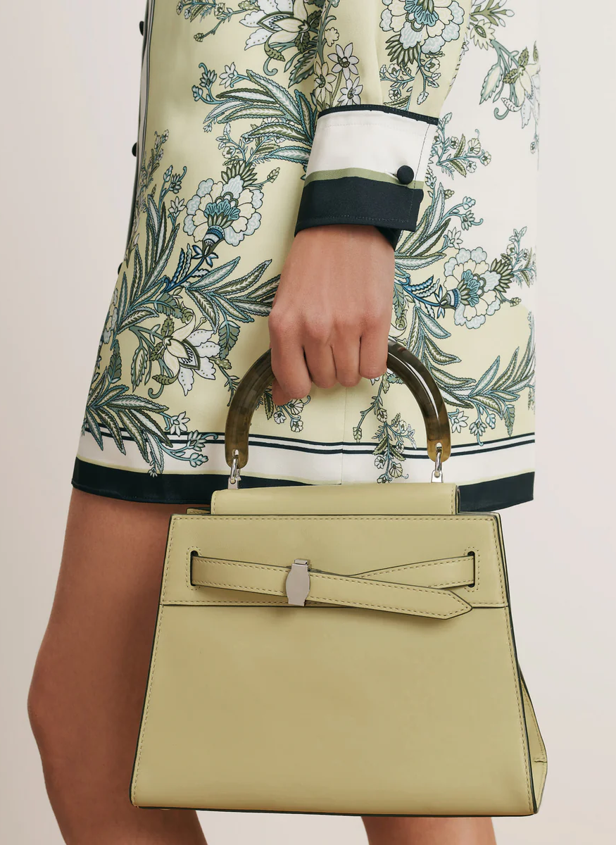 Veronica Beard Dash Top-Handle Bag in Pistachio