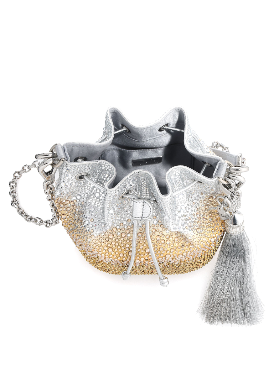 Piper Bucket Caviar Gradient Golden Top-Handle Bag - Judith Leiber Couture