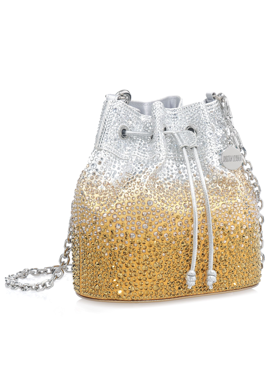 Piper Bucket Caviar Gradient Golden Top-Handle Bag - Judith Leiber Couture