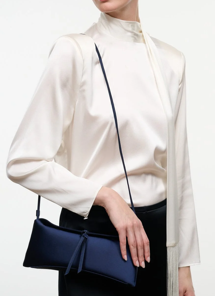 Eve Clutch in Dark Sapphire - STAUD