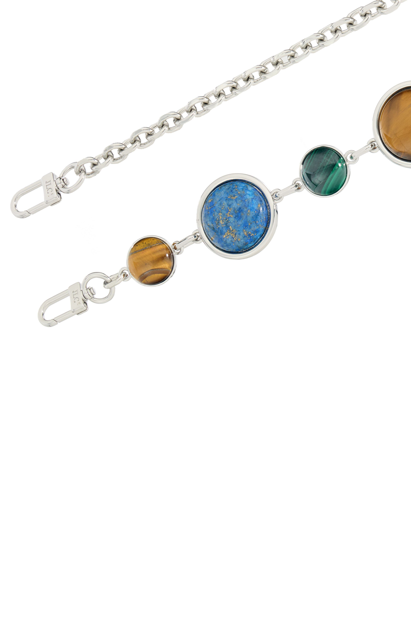 Isla Wicker Basket Semi-Precious Stones Natural - Judith Leiber Couture