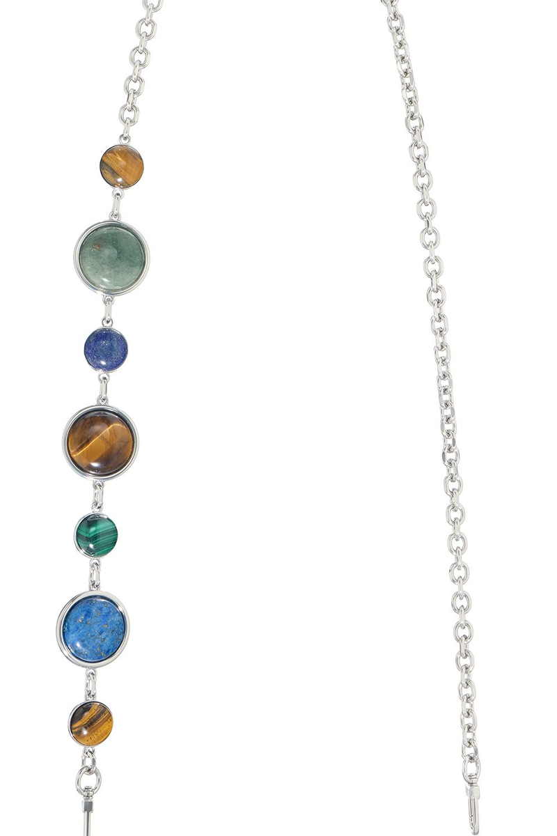 Isla Wicker Basket Semi-Precious Stones Natural - Judith Leiber Couture