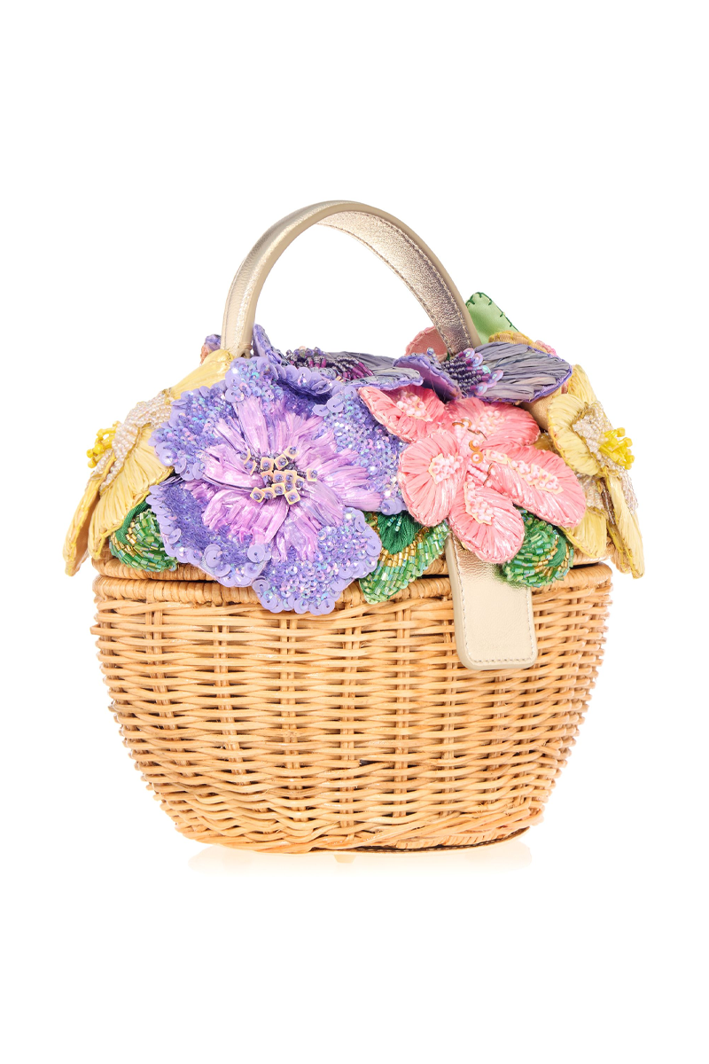 Dorothy Basket Flower Bouquet Natural - Judith Leiber Couture