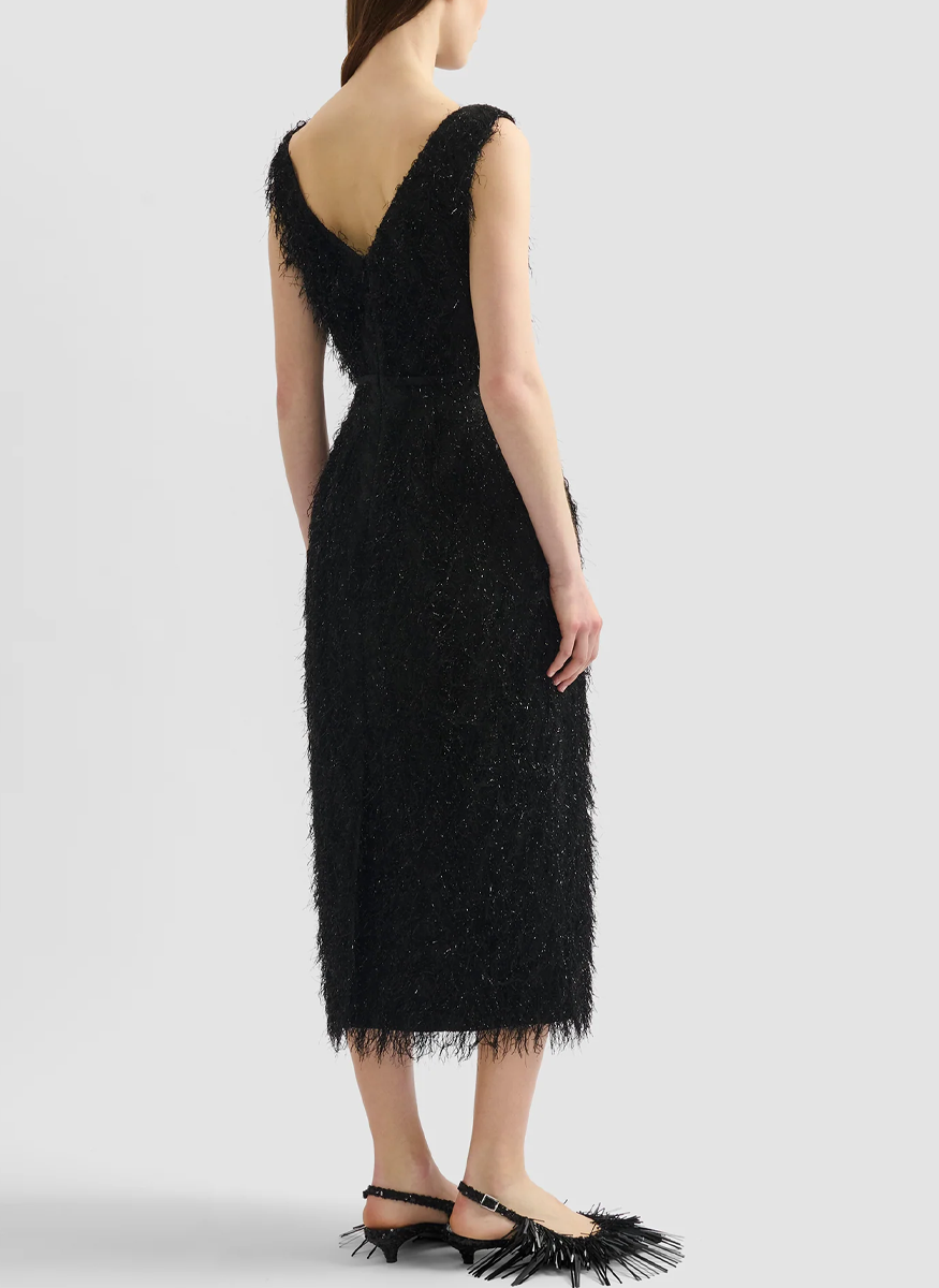 Lurex Fil Coupé Midi Dress - Erdem